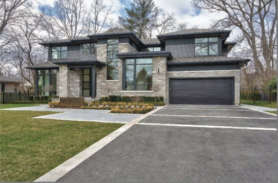 Front of a newly built two-storey house